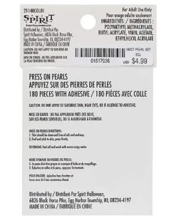 White Press On Pearls -Halloween Costumes 01517036 c