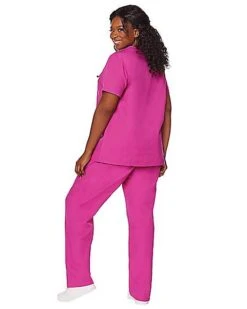 Adult Magenta Medical Scrubs Costume -Halloween Costumes 01525971 c