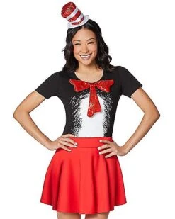 Adult Cat In The Hat Costume Kit - Dr. Seuss -Halloween Costumes 01532381 c
