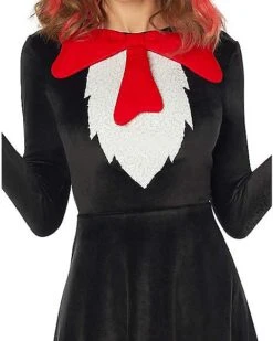 Adult Cat In The Hat Dress - Dr. Seuss -Halloween Costumes 01532423 c
