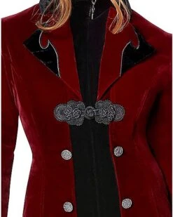 Adult Burgundy Vampire Jacket -Halloween Costumes 01533140 c