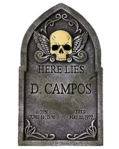 21 Inch D. Campos Tombstone - Decorations