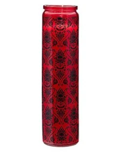 Damask Gothic Noir Pillar Candle