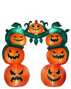 9 Ft Light-Up Jack-O'-Lantern Archway Inflatable Decoration -Halloween Costumes 01547413 c