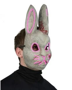 Light-Up EL Wire Bad Bunny Half Mask -Halloween Costumes 01548676 c