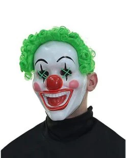 Light Up El Wire Jokes On You Clown Half Mask -Halloween Costumes 01548684 c