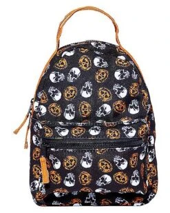 Skull And Pumpkin Mini Backpack