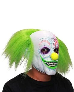 Neon Green Hair Clown Full Mask -Halloween Costumes 01551944 d