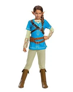 Kids Link Costume Deluxe - The Legend Of Zelda: Breath Of The Wild -Halloween Costumes 01566306 c