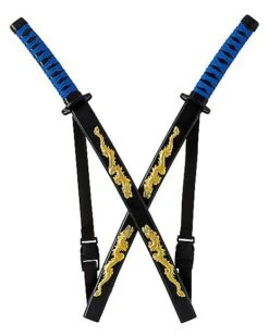 Kids Blue Ninja Swords With Harness