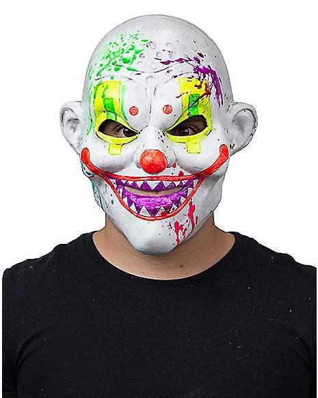 Black Light Neon Clown Full Mask 1 Black Light Neon Clown Full Mask