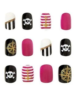 Kids Pirate Press On Nails