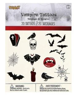 Vampire Temporary Tattoos -Halloween Costumes 01580661 d