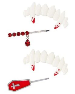 Vampire Teeth Hair Clips