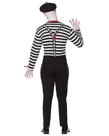Adult Creepy Mime Costume 2 Adult Creepy Mime Costume - Image 2