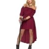 Adult Burgundy Peasant Dress