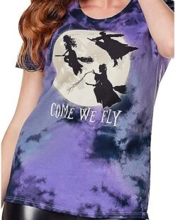 Tie Dye Come We Fly T Shirt - Hocus Pocus -Halloween Costumes 01601350 d