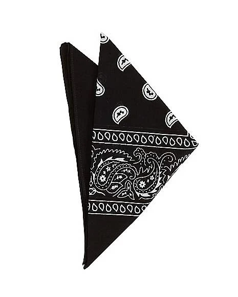 Black Paisley Bandana 1 Black Paisley Bandana