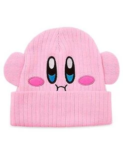 3D Kirby Face Cuff Beanie Hat - Nintendo