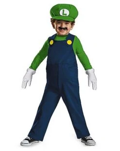 Toddler Luigi One Piece Costume - Super Mario Bros