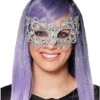 Ribbon Rhinestone Half Mask