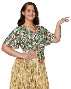 Plus Size Luau Shirt