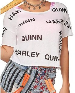 Distressed Harley Quinn T Shirt - Birds Of Prey -Halloween Costumes 07563232 c