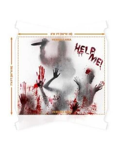 Bloody Hands Garage Single Door Cover -Halloween Costumes 07649338 c