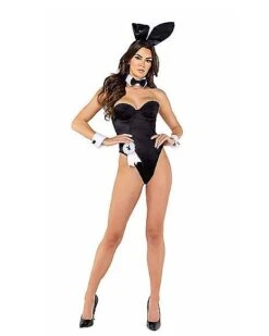Playboy Bunny Bodysuit Outfit - Black